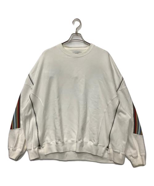 FACETASM（ファセッタズム）FACETASM (ファセッタズム) ZIPPER RIB SWEAT ホワイト サイズ:4の古着・服飾アイテム