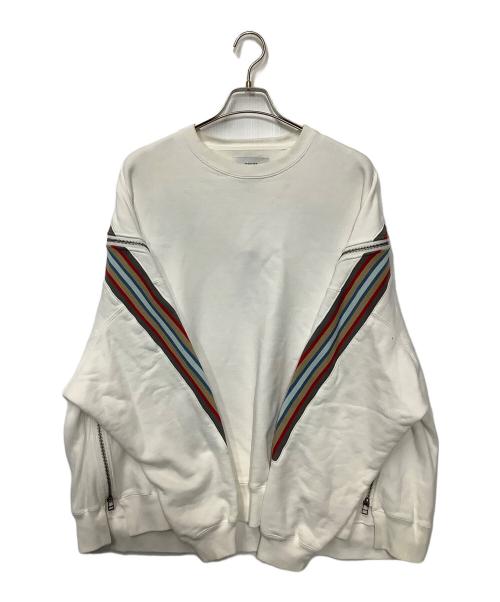 FACETASM（ファセッタズム）FACETASM (ファセッタズム) ZIPPER RIB SWEAT ホワイト サイズ:4の古着・服飾アイテム