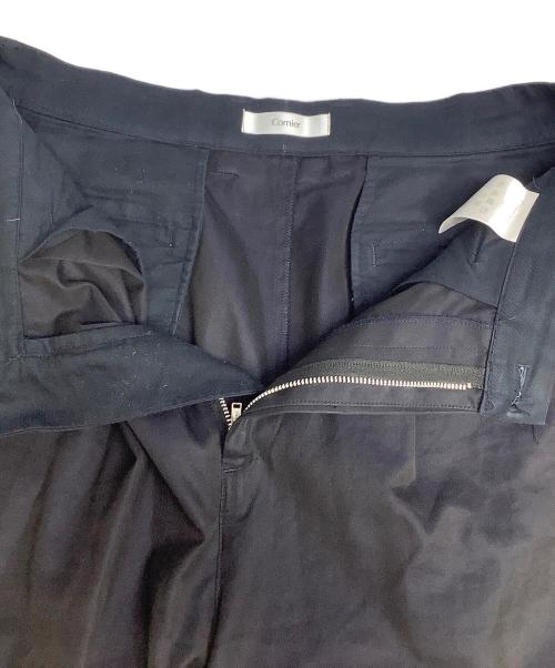 cornier（コルニエ）Cornier (コルニエ) タックパンツ ネイビー サイズ:Lの古着・服飾アイテム