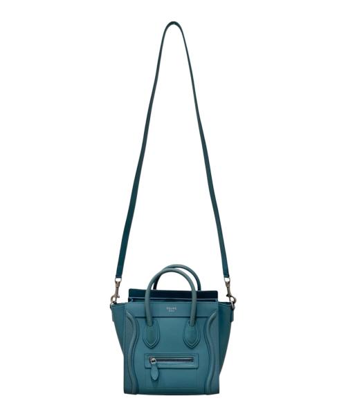 CELINE（セリーヌ）CELINE (セリーヌ) ラゲージ ナノショッパー ブルーグリーン サイズ:ナノの古着・服飾アイテム