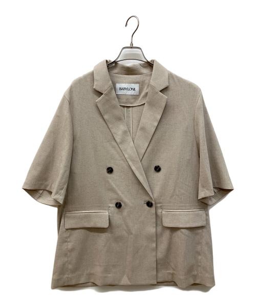 BABYLONE（バビロン）BABYLONE (バビロン) リネンライク半袖ジャケット ベージュ サイズ:FREE 未使用品の古着・服飾アイテム