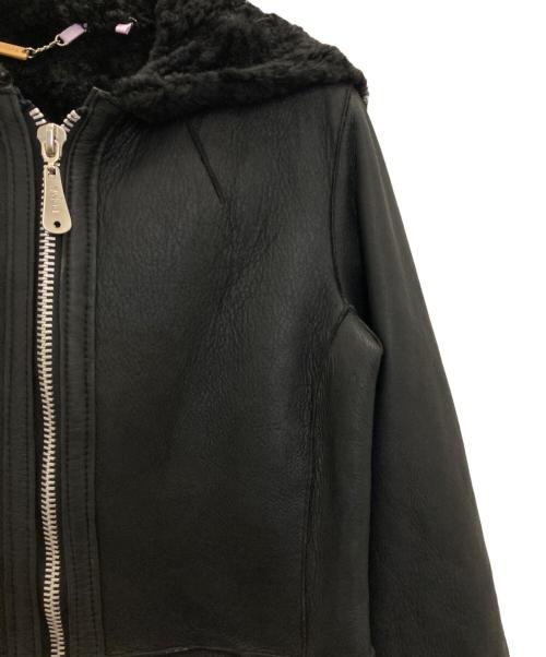 DOMA（ドマ）DOMA (ドマ) フーデッドムートンコート ブラック サイズ:Sの古着・服飾アイテム