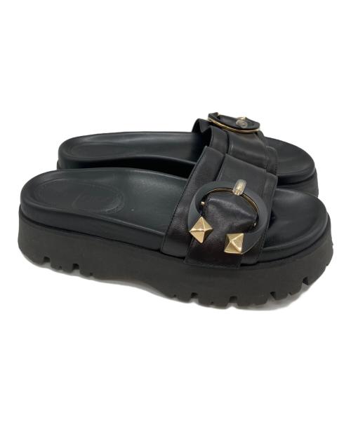 JIMMY CHOO（ジミーチュウ）JIMMY CHOO (ジミーチュウ) サンダル ブラック サイズ:35 1/2の古着・服飾アイテム