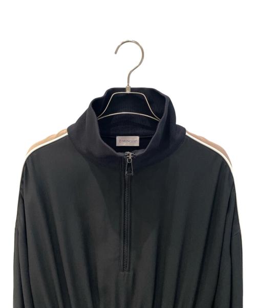 MONCLER（モンクレール）MONCLER (モンクレール) ABITO/ハーフジップアップトラックワンピース ブラック×ベージュ サイズ:40の古着・服飾アイテム