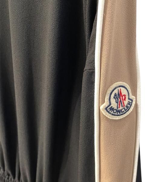 MONCLER（モンクレール）MONCLER (モンクレール) ABITO/ハーフジップアップトラックワンピース ブラック×ベージュ サイズ:40の古着・服飾アイテム