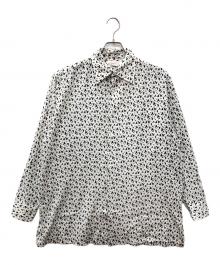 NICENESS（ナイスネス）の古着「LEE BIRD KADHI BLOCK PRINT SH」｜ホワイト×ブラック