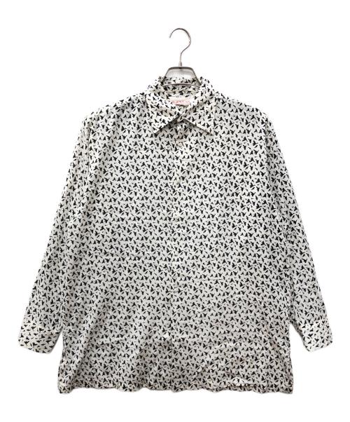 NICENESS（ナイスネス）NICENESS (ナイスネス) LEE BIRD KADHI BLOCK PRINT SH ホワイト×ブラック サイズ:Mの古着・服飾アイテム