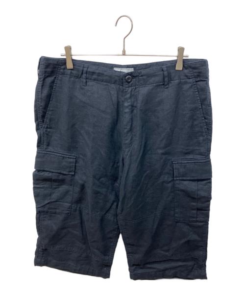 stussy（ステューシー）stussy (ステューシー) リネンハーフカーゴパンツ ネイビー サイズ:91cm (W36)の古着・服飾アイテム