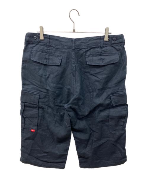 stussy（ステューシー）stussy (ステューシー) リネンハーフカーゴパンツ ネイビー サイズ:91cm (W36)の古着・服飾アイテム