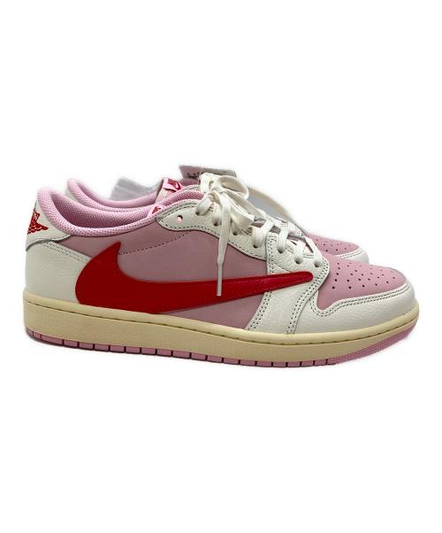 NIKE（ナイキ）NIKE (ナイキ) Travis Scott (トラヴィススコット) Air Jordan 1 Retro Low OG/エア ジョーダン ワン レトロ ロー オージー Sail/Tropical Pink サイズ:28 未使用品の古着・服飾アイテム