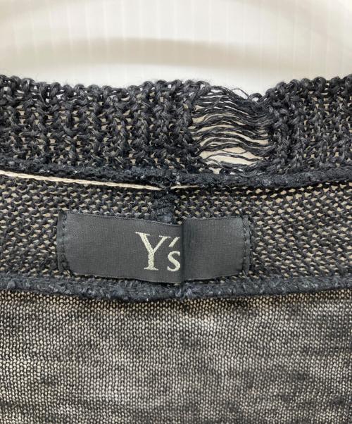 Y's（ワイズ）Y's (ワイズ) リネンニットベスト ブラック サイズ:2の古着・服飾アイテム