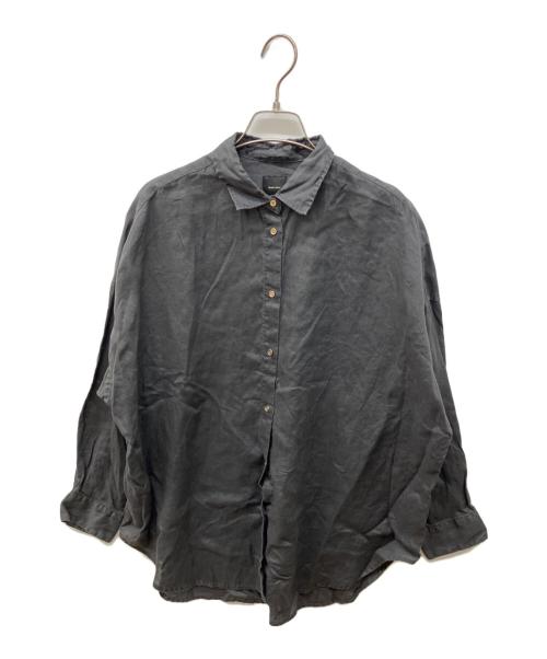 Spick and Span（スピック＆スパン）Spick and Span (スピック＆スパン) 80リネンカシュクール ビッグシャツ チャコールグレー サイズ:FREEの古着・服飾アイテム