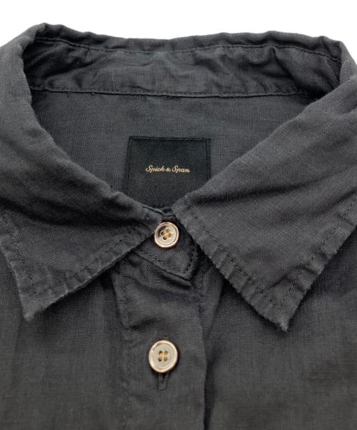 Spick and Span（スピック＆スパン）Spick and Span (スピック＆スパン) 80リネンカシュクール ビッグシャツ チャコールグレー サイズ:FREEの古着・服飾アイテム