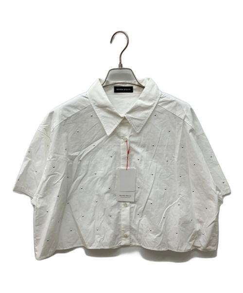 MAISON SPECIAL（メゾンスペシャル）MAISON SPECIAL (メゾンスペシャル) Studded Half-Sleeve Bow Tie Shirt ホワイト サイズ:FREE 未使用品の古着・服飾アイテム