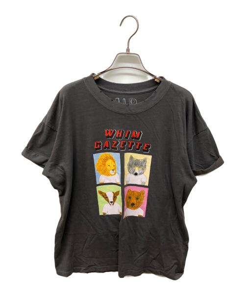 UNFORTUNATE PORTRAIT（-）UNFORTUNATE PORTRAIT (-) Whim Gazette (ウィムガゼット) 別注WHIM TEE チャコールグレー サイズ:Sの古着・服飾アイテム