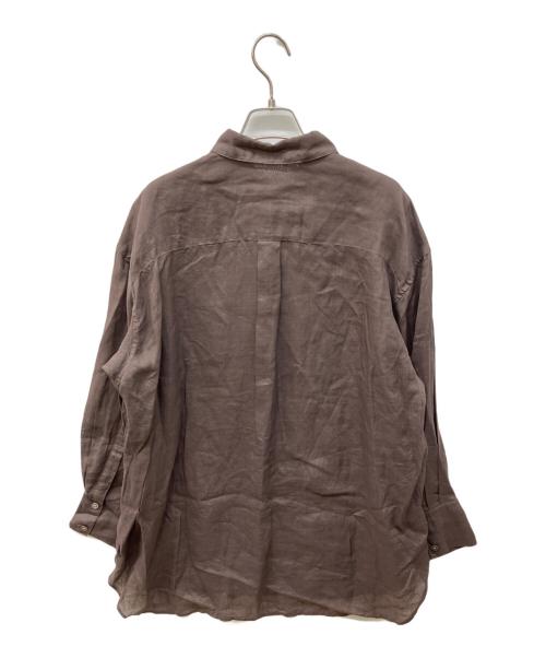 Whim Gazette（ウィムガゼット）Whim Gazette (ウィムガゼット) マルチウェイラミーシャツ ブラウン サイズ:FREEの古着・服飾アイテム
