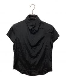 yohji yamamoto+noir（ヨウジヤマモトプリュスノアール）の古着「半袖ブラウス」｜ブラック