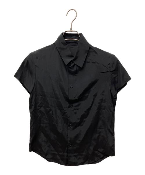 yohji yamamoto+noir（ヨウジヤマモトプリュスノアール）yohji yamamoto+noir (ヨウジヤマモトプリュスノアール) 半袖ブラウス ブラック サイズ:1の古着・服飾アイテム