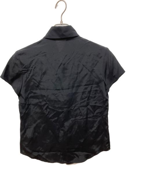 yohji yamamoto+noir（ヨウジヤマモトプリュスノアール）yohji yamamoto+noir (ヨウジヤマモトプリュスノアール) 半袖ブラウス ブラック サイズ:1の古着・服飾アイテム