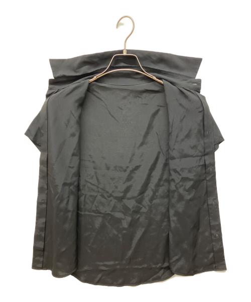 yohji yamamoto+noir（ヨウジヤマモトプリュスノアール）yohji yamamoto+noir (ヨウジヤマモトプリュスノアール) 半袖ブラウス ブラック サイズ:1の古着・服飾アイテム