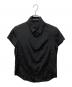 yohji yamamoto+noir（ヨウジヤマモトプリュスノアール）の古着「半袖ブラウス」｜ブラック