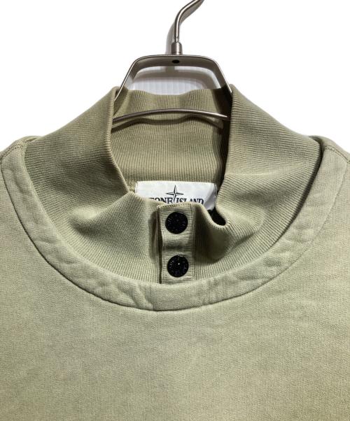STONE ISLAND（ストーンアイランド）STONE ISLAND (ストーンアイランド) ファネルネックフリーススウェット/Funnel-neck fleece sweatshirt オリーブ サイズ:Lの古着・服飾アイテム