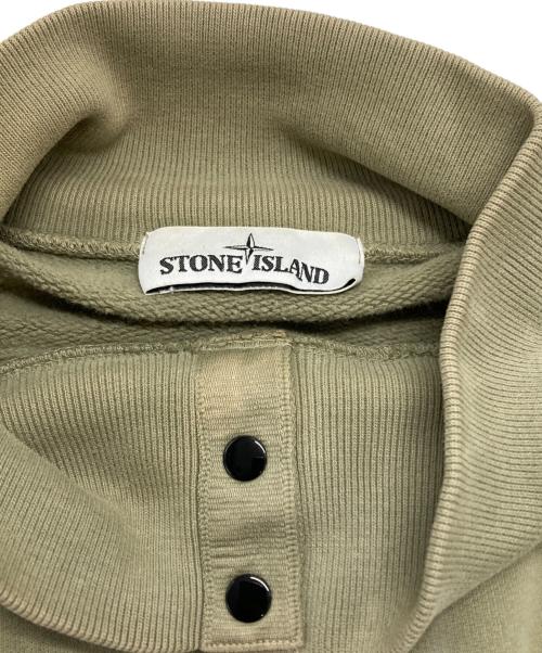 STONE ISLAND（ストーンアイランド）STONE ISLAND (ストーンアイランド) ファネルネックフリーススウェット/Funnel-neck fleece sweatshirt オリーブ サイズ:Lの古着・服飾アイテム