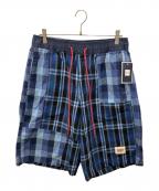 GAP×SEAN WOTHERSPOONギャップ×ショーン・ワザーズプーン）の古着「バギー パッチワーク プレイドショートパンツ」｜ネイビー