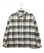 A.PRESSEアプレッセ）の古着「Vintage Cotton Silk Nep Twill Check Shirts」｜グレー×ホワイト