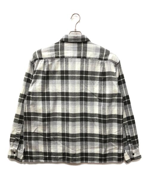 A.PRESSE（アプレッセ）A.PRESSE (アプレッセ) Vintage Cotton Silk Nep Twill Check Shirts グレー×ホワイト サイズ:2の古着・服飾アイテム