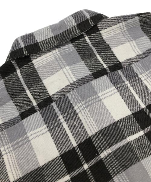 A.PRESSE（アプレッセ）A.PRESSE (アプレッセ) Vintage Cotton Silk Nep Twill Check Shirts グレー×ホワイト サイズ:2の古着・服飾アイテム