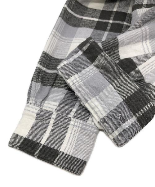 A.PRESSE（アプレッセ）A.PRESSE (アプレッセ) Vintage Cotton Silk Nep Twill Check Shirts グレー×ホワイト サイズ:2の古着・服飾アイテム