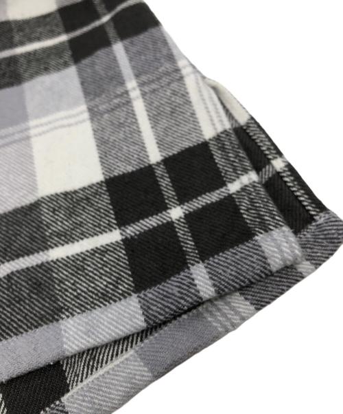 A.PRESSE（アプレッセ）A.PRESSE (アプレッセ) Vintage Cotton Silk Nep Twill Check Shirts グレー×ホワイト サイズ:2の古着・服飾アイテム