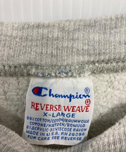 Champion REVERSE WEAVE（チャンピオン リバース ウィーブ）Champion REVERSE WEAVE (チャンピオン リバース ウィーブ) クルーネックスウェット グレー サイズ:XLの古着・服飾アイテム