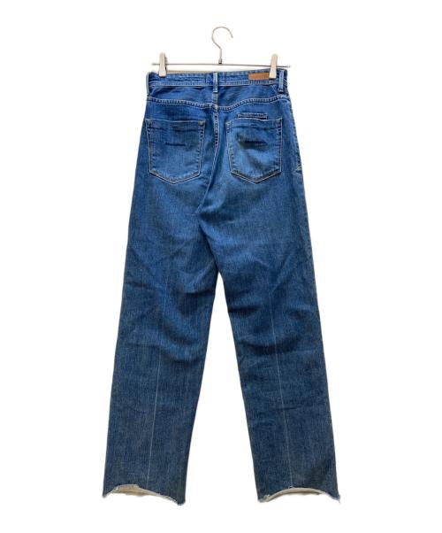 YANUK（ヤヌーク）YANUK (ヤヌーク) IENA (イエナ) 別注LEA カットオフ ワイドデニム ブルー サイズ:25の古着・服飾アイテム