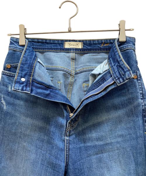 YANUK（ヤヌーク）YANUK (ヤヌーク) IENA (イエナ) 別注LEA カットオフ ワイドデニム ブルー サイズ:25の古着・服飾アイテム