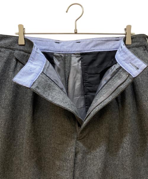 BEAMS PLUS（ビームスプラス）BEAMS PLUS (ビームスプラス) 2プリーツ フランネル トラウザー グレー サイズ:XLの古着・服飾アイテム