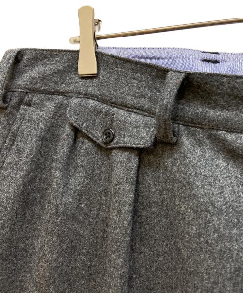 BEAMS PLUS（ビームスプラス）BEAMS PLUS (ビームスプラス) 2プリーツ フランネル トラウザー グレー サイズ:XLの古着・服飾アイテム