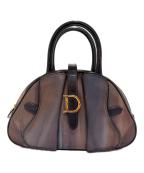 Christian Diorクリスチャン ディオール）の古着「Double-saddle handbag/ダブルサドルハンドバッグ」｜ブラウン