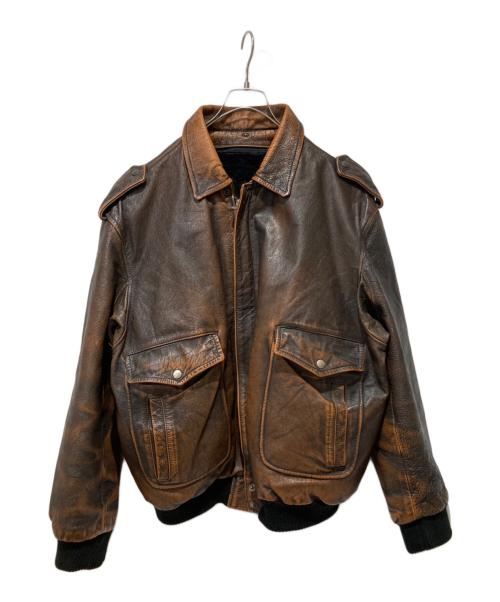 SA.GI.（サギ）SA.GI. (サギ) レザーフライトジャケット ブラウン サイズ:不明の古着・服飾アイテム