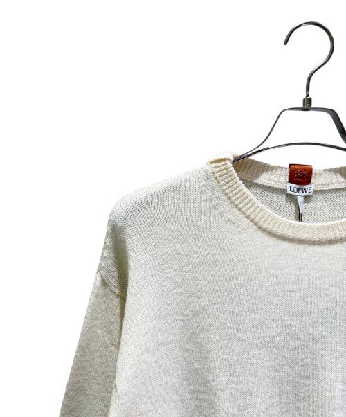 LOEWE（ロエベ）LOEWE (ロエベ) クルーネックニット ホワイト サイズ:Mの古着・服飾アイテム