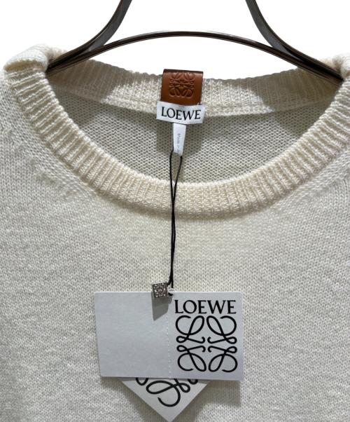 LOEWE（ロエベ）LOEWE (ロエベ) クルーネックニット ホワイト サイズ:Mの古着・服飾アイテム