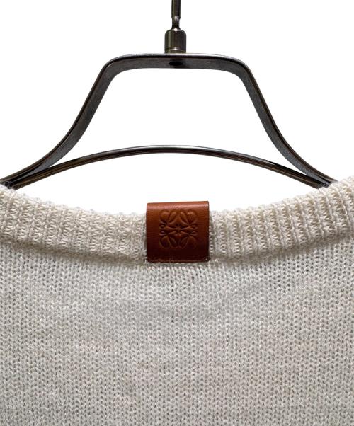 LOEWE（ロエベ）LOEWE (ロエベ) クルーネックニット ホワイト サイズ:Mの古着・服飾アイテム