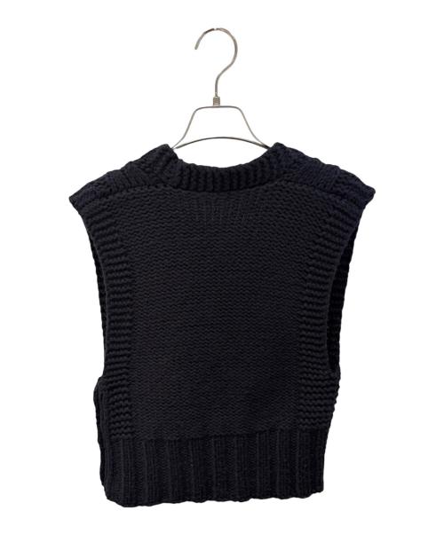 Christian Dior（クリスチャン ディオール）Christian Dior (クリスチャン ディオール) ケーブルニット ベスト ネイビー サイズ:38の古着・服飾アイテム