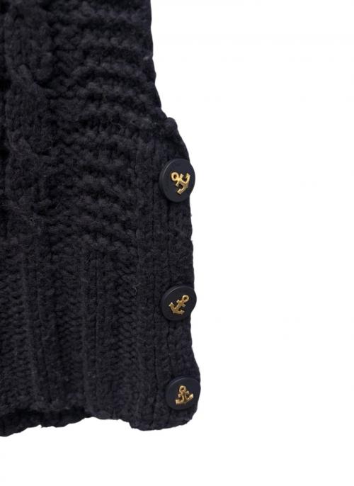 Christian Dior（クリスチャン ディオール）Christian Dior (クリスチャン ディオール) ケーブルニット ベスト ネイビー サイズ:38の古着・服飾アイテム