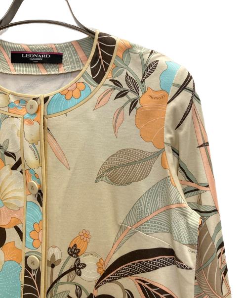 LEONARD FASHION（レオナールファッション）LEONARD FASHION (レオナールファッション) 総柄カーディガン マルチカラー サイズ:Mの古着・服飾アイテム