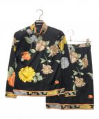 LEONARD FASHIONレオナールファッション）の古着「総柄カットソースカートセットアップ」｜ブラック