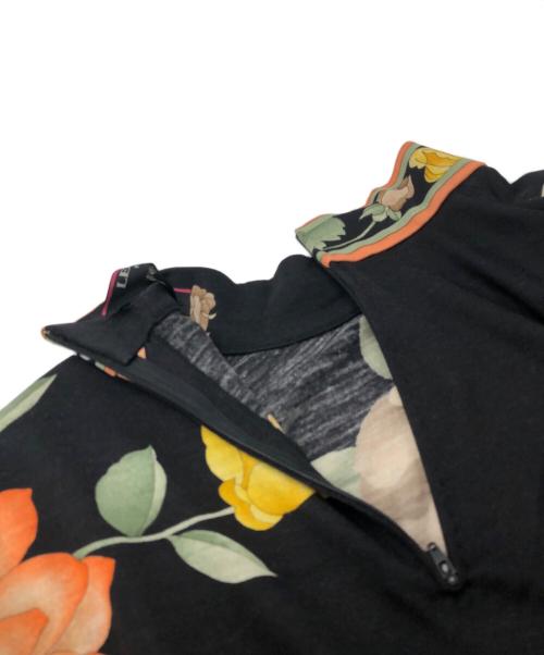 LEONARD FASHION（レオナールファッション）LEONARD FASHION (レオナールファッション) 総柄カットソースカートセットアップ ブラック サイズ:TP:M/SK:64の古着・服飾アイテム
