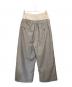 Hed Mayner (ヘド メイナー) DOUBLE WAIST SLACKS PANTS/ダブルウエストスラックスパンツ グレー×ホワイト サイズ:XS：35000円