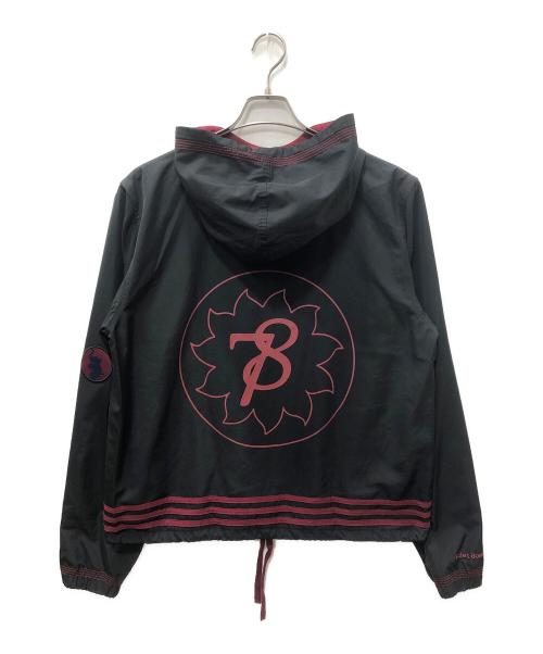 adidas（アディダス）adidas (アディダス) WALES BONNER (ウェールズボナー) ANORAK ブラック×ボルドー サイズ:SIZE Mの古着・服飾アイテム